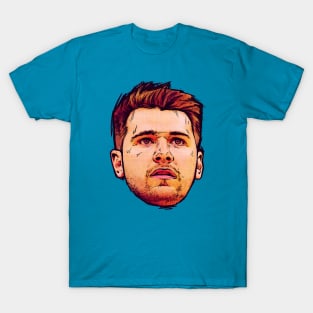 Luka Doncic Comic Head T-Shirt